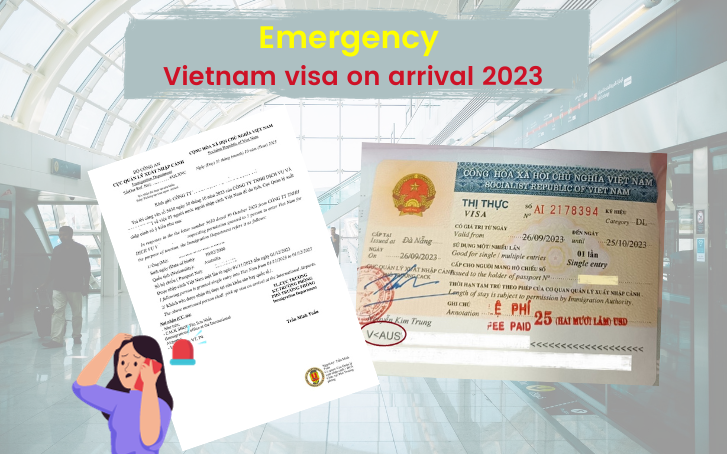 Emergency Vietnam visa on arrival 2023